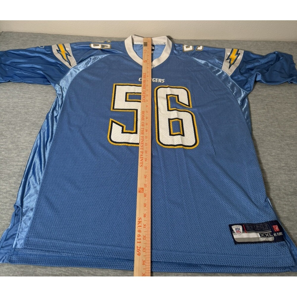 Shawne Merriman San Diego CHARGERS Jersey #56 Size Mens 2XL REEBOK NFL Equipment - Picture 12 of 13
